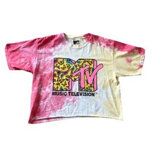 MTV Tie Dye crop t-shirt